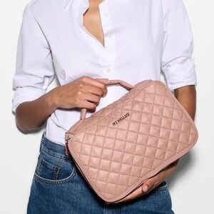 MZ Wallace Dusty Rose Zip Round Cosmetic